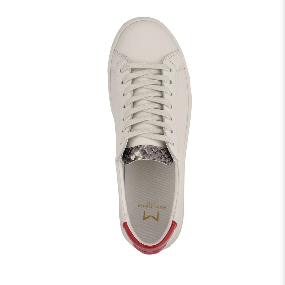 Marc Fisher Women’s Leather White Color Block Sneakers Sz 9 NEW